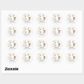 Gouden Kerst Baby Shower Ronde Sticker (Vel)