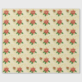 Gouden kerst cadeaupapier (Vlak)