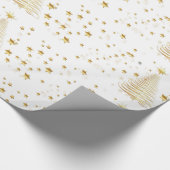 Gouden kerst cadeaupapier (Hoek)