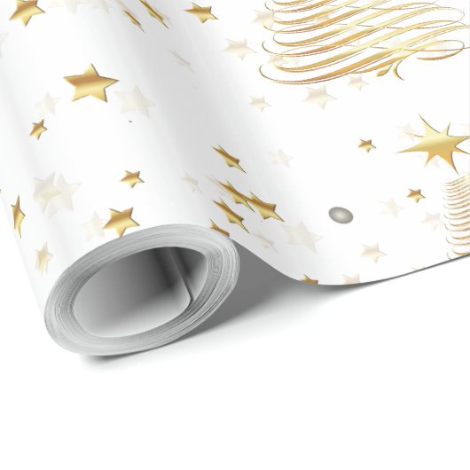 Gouden kerst cadeaupapier (Rol Hoek)