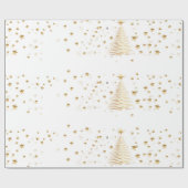 Gouden kerst cadeaupapier (Vlak)