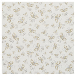 Gouden Kerst Engel van vreugde Naadloos Patroon Stof