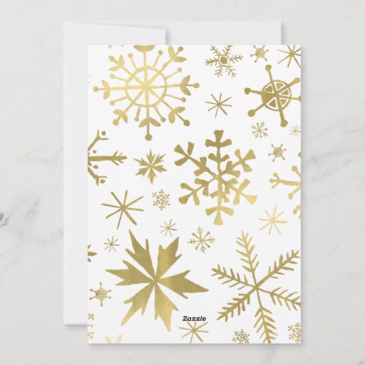 Gouden Kerst Foto Kaarten (Achterkant)