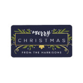 Gouden Kerst Gepersonaliseerde Gift Labels (Voorkant)