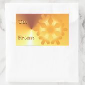 Gouden Kerst Gift Label Stickers Sneeuwvlok Ontwer (Tas)