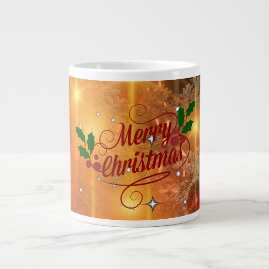 Gouden kerst grote koffiekop (Voorkant)
