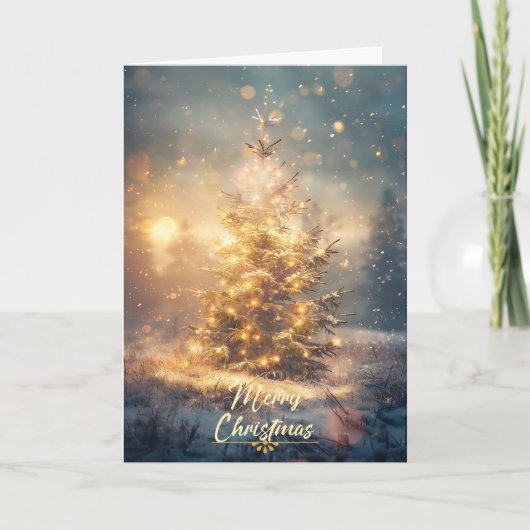 Gouden kerst kaart (Voorkant)