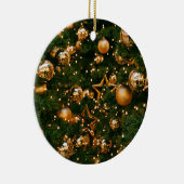 Gouden kerst keramisch ornament (Rechts)