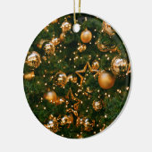 Gouden kerst keramisch ornament (Links)