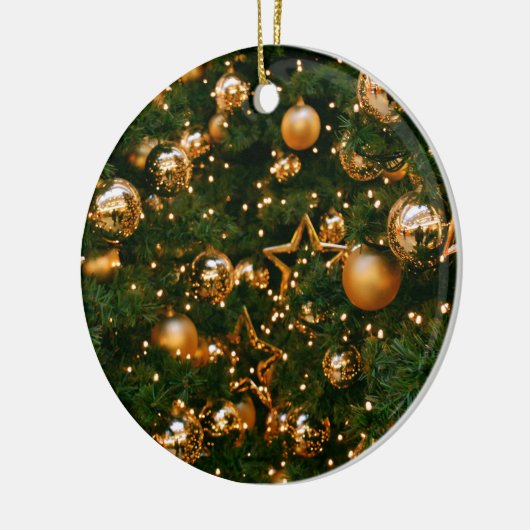 Gouden kerst keramisch ornament (Links)