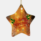 Gouden kerst keramisch ornament (Rechts)