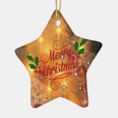 Gouden kerst keramisch ornament (Links)