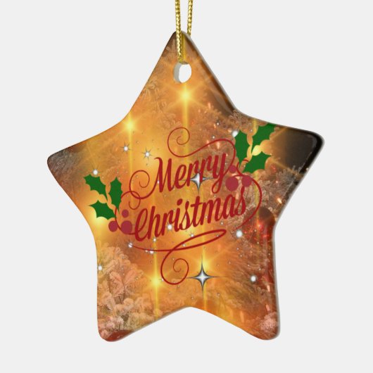 Gouden kerst keramisch ornament (Links)