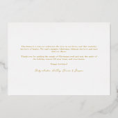 Gouden Kerst Klassiek Filigraan Kerstbal 2 foto's Folie Uitnodiging (Achterkant)