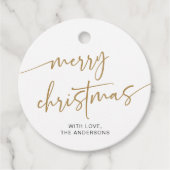 Gouden Kerst Label Modern Holiday Gift Label Minim (Voorkant)