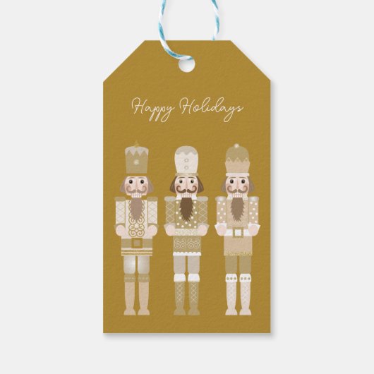 GOUDEN KERST NOTENKRAKER CADEAU STICKER CADEAULABEL (Achterkant)