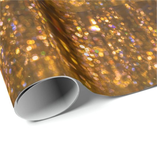Gouden Kerst: Onscherp Abstracte achtergrond Cadeaupapier (Rol Hoek)
