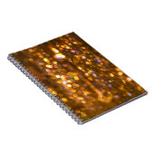 Gouden Kerst: Onscherp Abstracte achtergrond Notitieboek (Rechterzijde)
