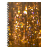 Gouden Kerst: Onscherp Abstracte achtergrond Notitieboek (Voorkant)