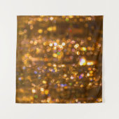 Gouden Kerst: Onscherp Abstracte achtergrond Wandkleed (Voorkant (horizontaal))