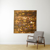 Gouden Kerst: Onscherp Abstracte achtergrond Wandkleed (In Situ (horizontaal))