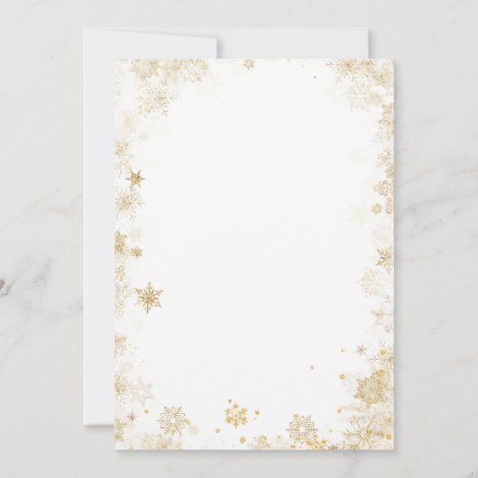 Gouden Kerst Ornament Bloemen Wijn Bruids Brunch Kaart (Achterkant)