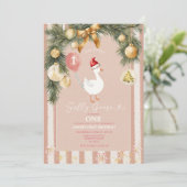 Gouden Kerst Ornament Domme Gans 1e Verjaardag Kaart (Staand voorkant)