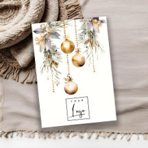 Gouden Kerst Ornamenten Logo Oorbel Stud Houder