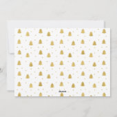 Gouden Kerst Pijnbomen Foto Groet Feestdagenkaart (Achterkant)