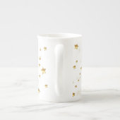 Gouden kerst porselein kop (Achterkant)