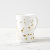 Gouden kerst porselein kop (Voorkant rechts)