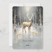 Gouden Kerst Reindeer Kerstkaart (Achterkant)