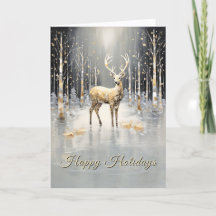 Gouden Kerst Reindeer Vakantiekaart
