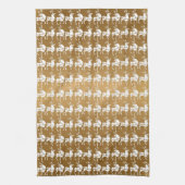 Gouden Kerst Rendier Handdoek Vakantie Theedoeken (Verticaal)