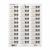 Gouden Kerst Rendier Vakantie Retour Adres Etiket (Full Sheet)