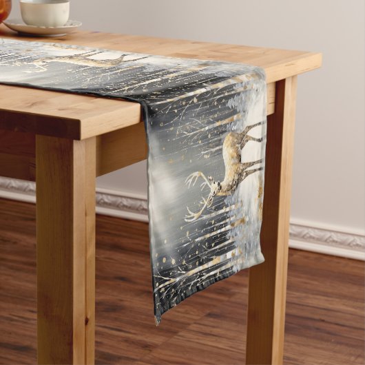 Gouden Kerst Rendier Vakantie Tafel Runner Medium Tafelloper (Voorbeeld)