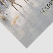 Gouden Kerst Rendier Weefsel Papier (Detail)