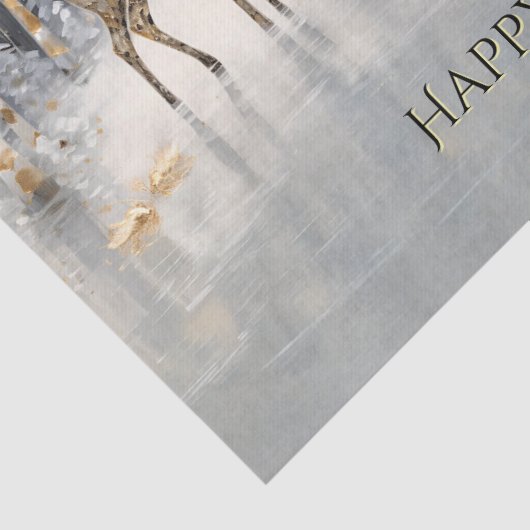 Gouden Kerst Rendier Weefsel Papier (Detail)