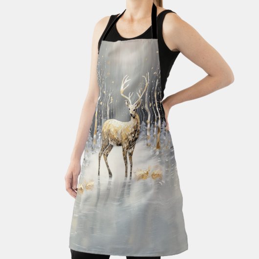 Gouden Kerst Rendieren Vakantie Schort (Insitu)