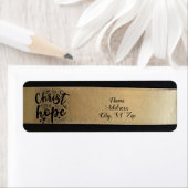 Gouden Kerst retour adreslabels Etiket (Insitu)