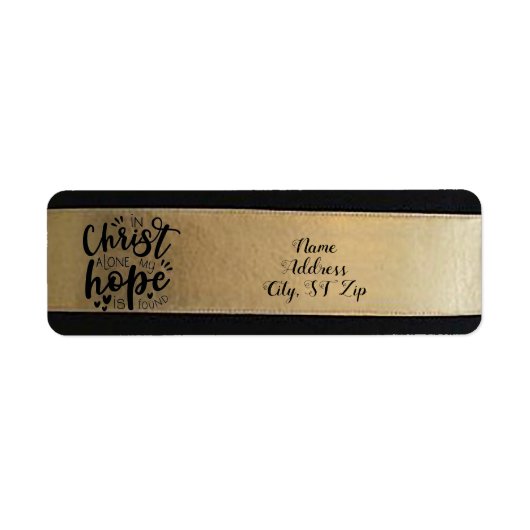 Gouden Kerst retour adreslabels Etiket (Voorkant)