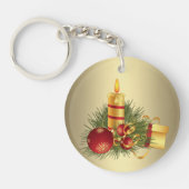 Gouden kerst sleutelhanger (Voorkant)