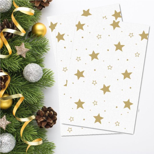 Gouden Kerst sterren wikkelen weefsel papier