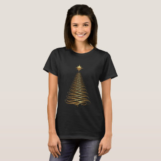 Gouden kerst t-shirt