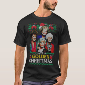 Gouden kerst t-shirt