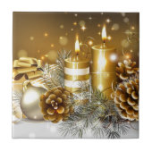 Gouden kerst tegeltje (Voorkant)