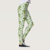 Gouden Kerst Woodland Herten Vogels in Bloei Leggings (Rechts)