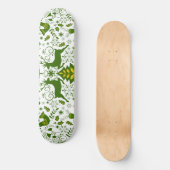 Gouden Kerst Woodland Herten Vogels in Bloei Persoonlijk Skateboard (Voorkant)