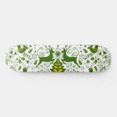 Gouden Kerst Woodland Herten Vogels in Bloei Persoonlijk Skateboard (Horizontaal)