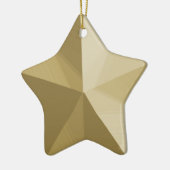 Gouden Kerstbal Aanpasbare Sjabloon Keramisch Ornament (Links)